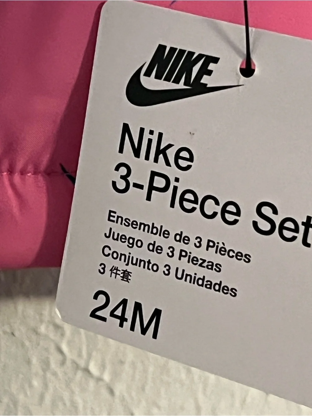 🪩 Nike Pink Puffer Vest & Legging Set with White Top - Picture 2 of 8
